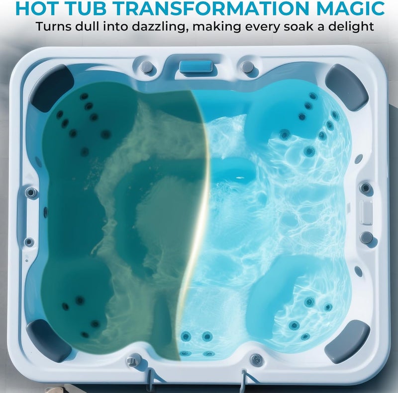 POOLACC Non-Chlorine Spa Shock Oxidizing Cleaner for Hot Tub, Chlorine-Free Water Care & Enhanced Oxidizing Cleaner for Hot Tubs, Spas and Pools, Quick Dissolving, Fast-Acting - 2.2 Lbs. - Image 5
